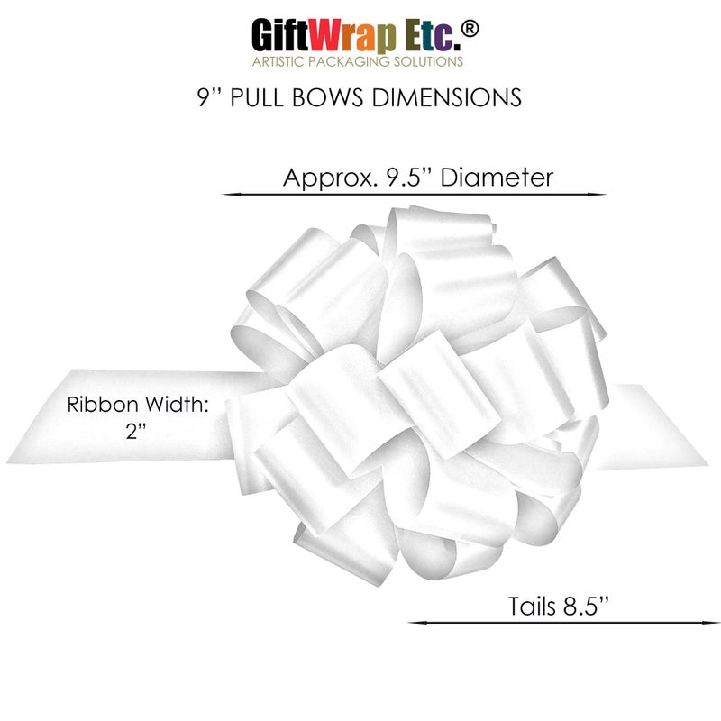 GiftWrap Etc. أقواس هدايا برتقالية كبيرة - 9" عرض، مجموعة من 6، هالوين، عيد الشكر، سلة هدايا، ديكور خريفي، خريف، هدايا عيد الميلاد، عيد ميلاد، جمع التبرعات، مدرسة، فصل دراسي، زينة - Image 5
